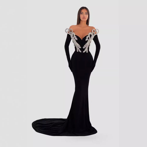 Black Bandeau Bodycon Maxi Dress