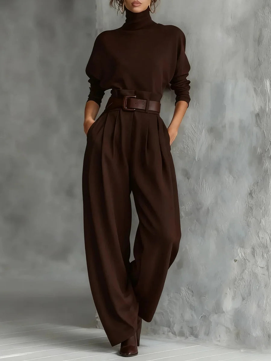 Ice Silk High-Waist Tailored Trousers