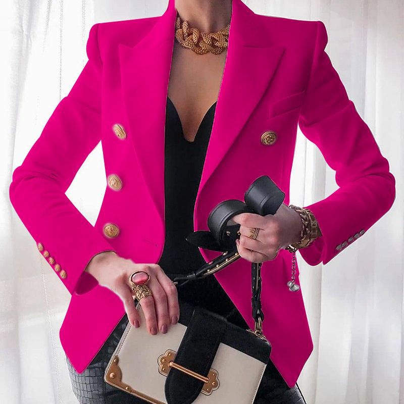 Solid-Colour Casual Short Suit Jacket