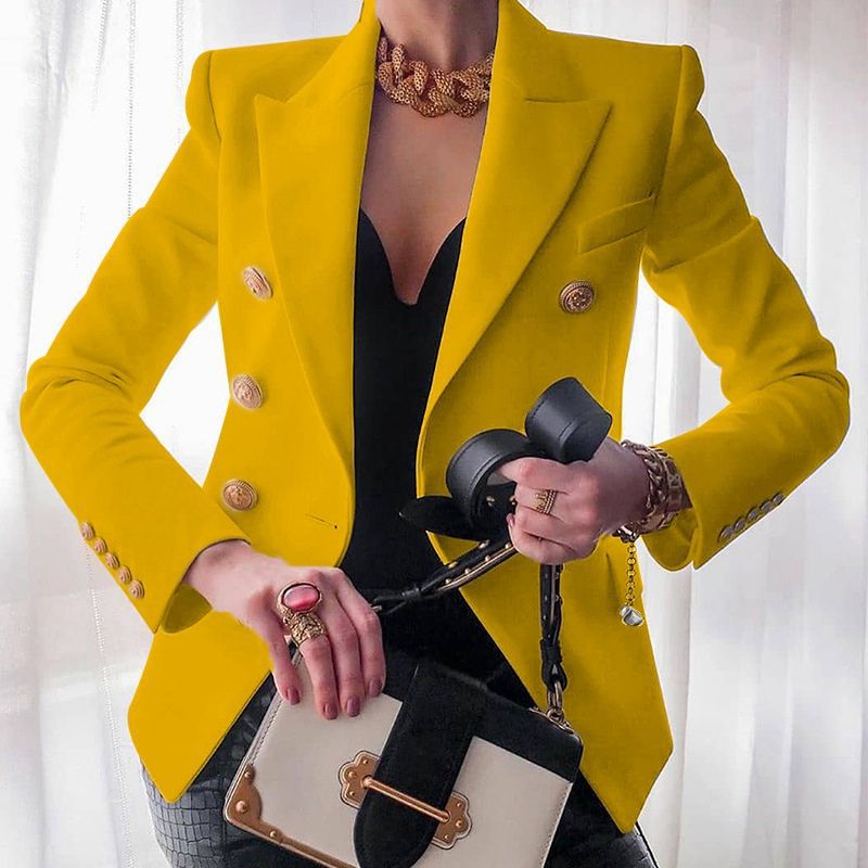Solid-Colour Casual Short Suit Jacket