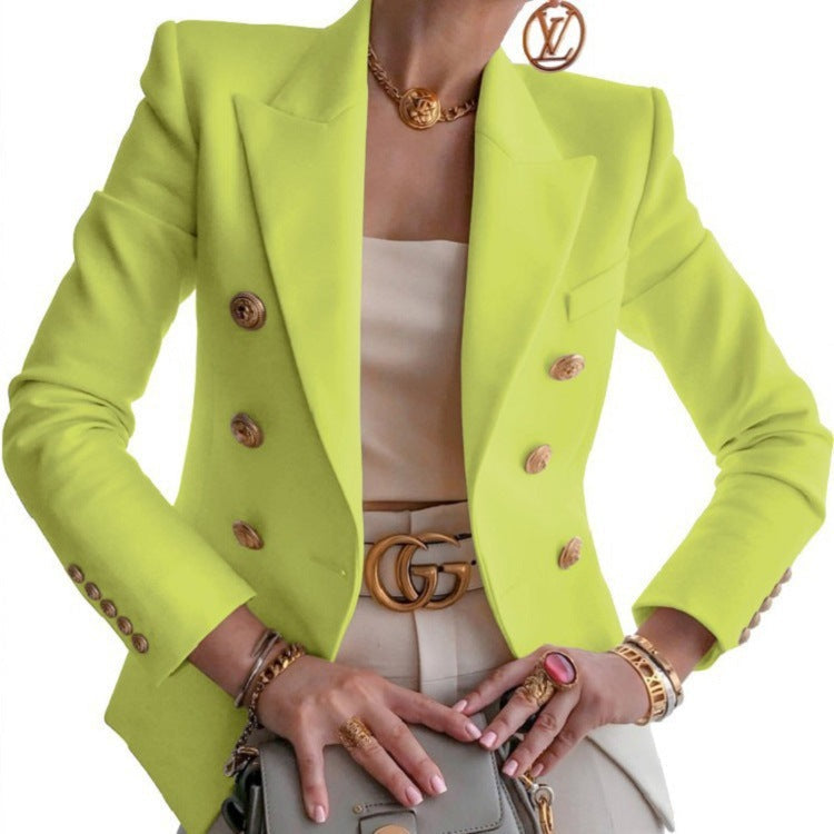 Solid-Colour Casual Short Suit Jacket