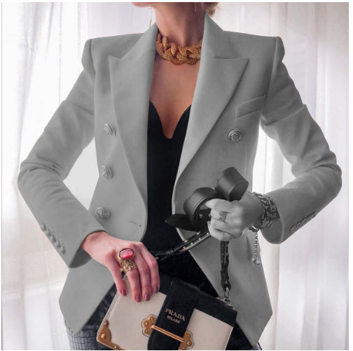 Solid-Colour Casual Short Suit Jacket