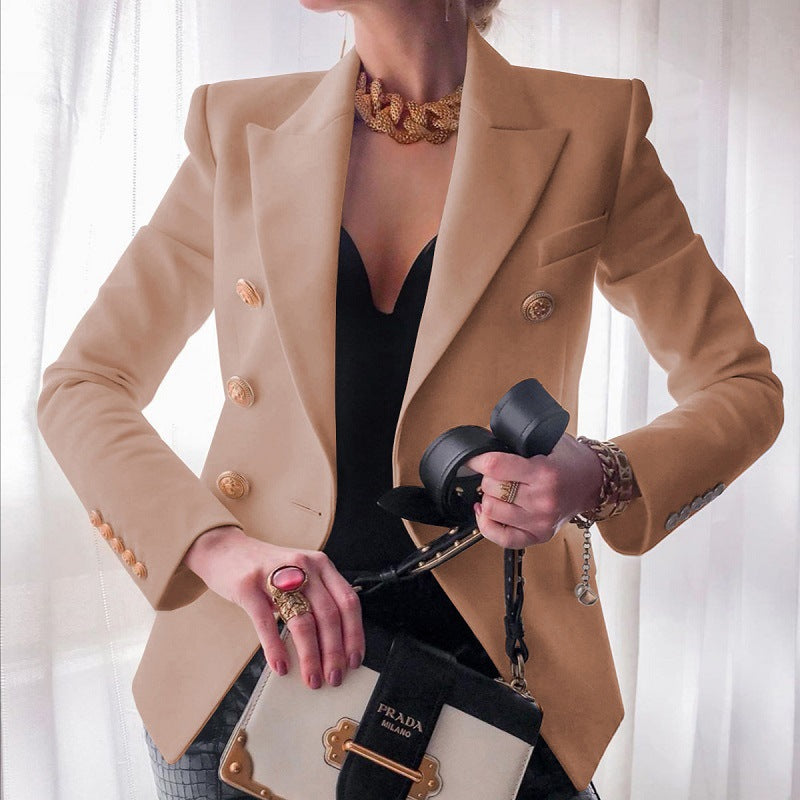 Solid-Colour Casual Short Suit Jacket