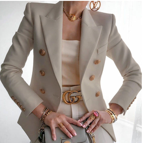 Solid-Colour Casual Short Suit Jacket