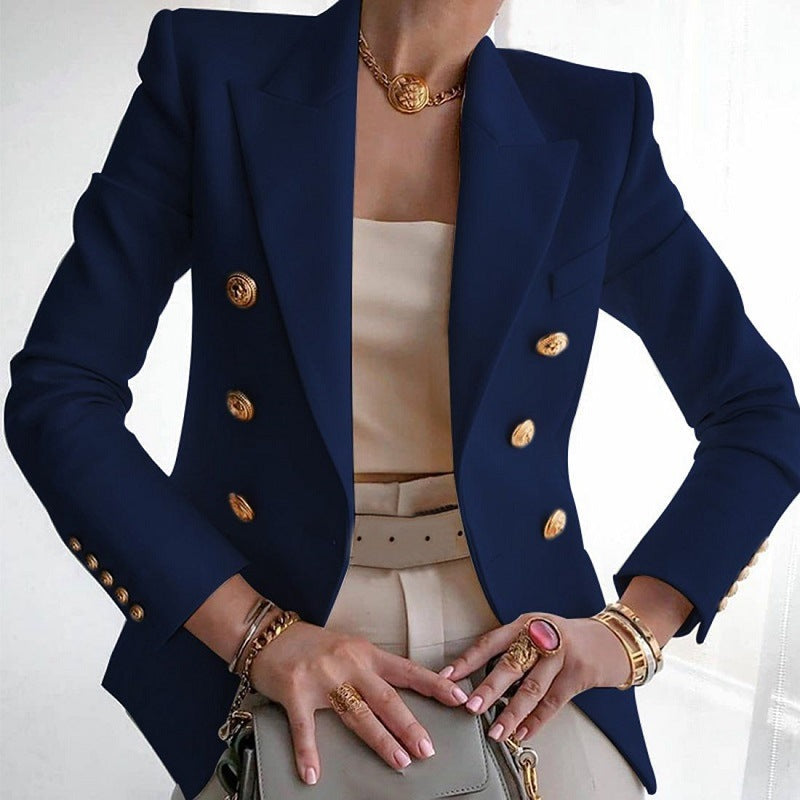 Solid-Colour Casual Short Suit Jacket